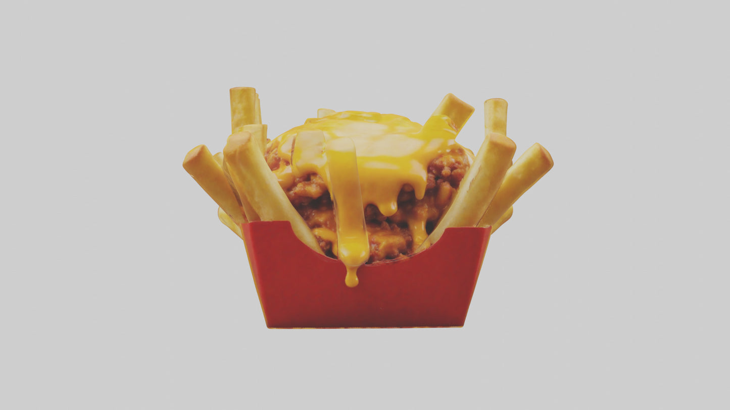 3D model Chili cheese fries model 2 VR / AR / low-poly
