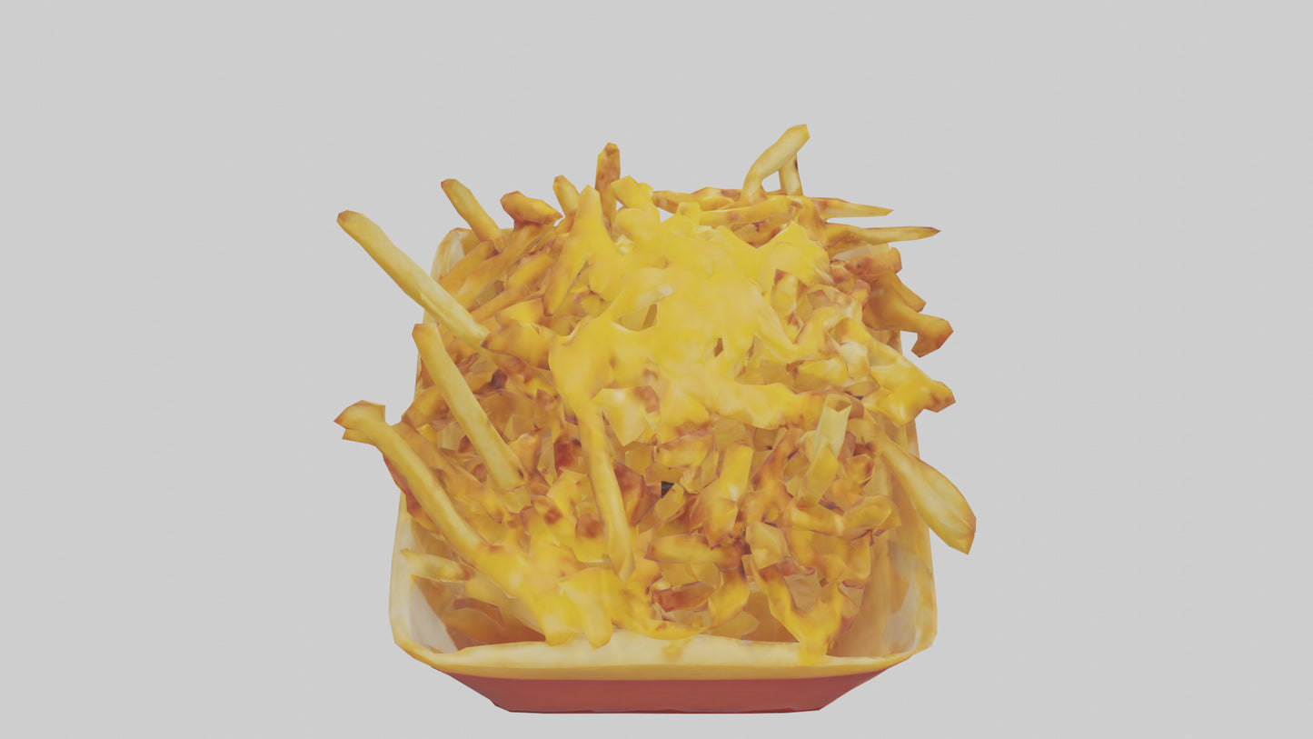 3D model Chili cheese fries model 2 VR / AR / low-poly