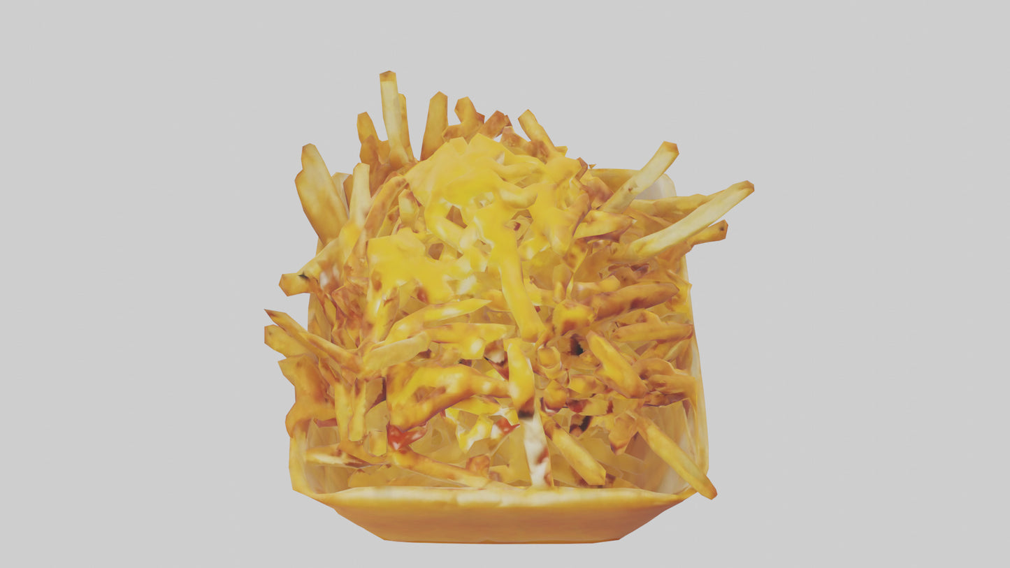 3D model Chili cheese fries model 2 VR / AR / low-poly
