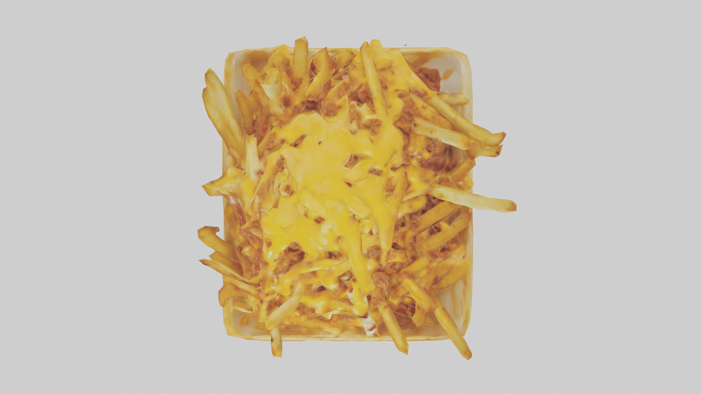 3D model Chili cheese fries model 2 VR / AR / low-poly