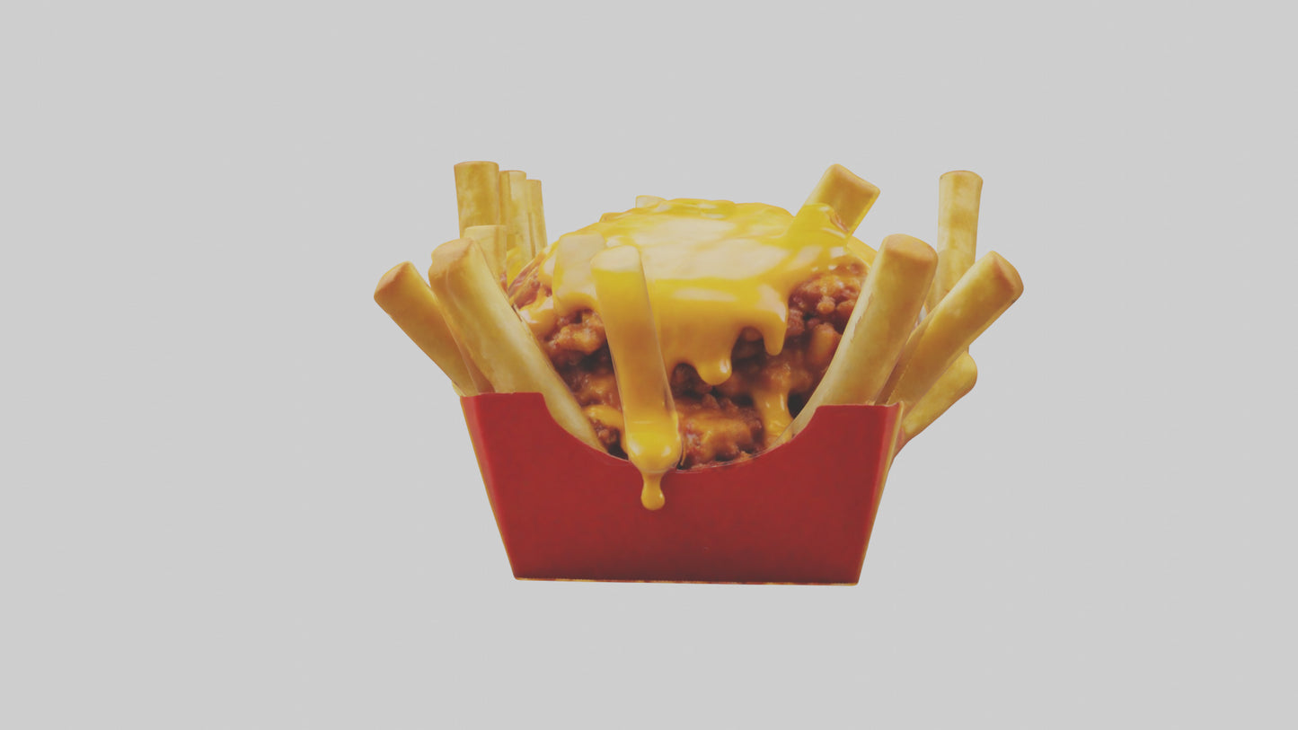 3D model Chili cheese fries model 2 VR / AR / low-poly