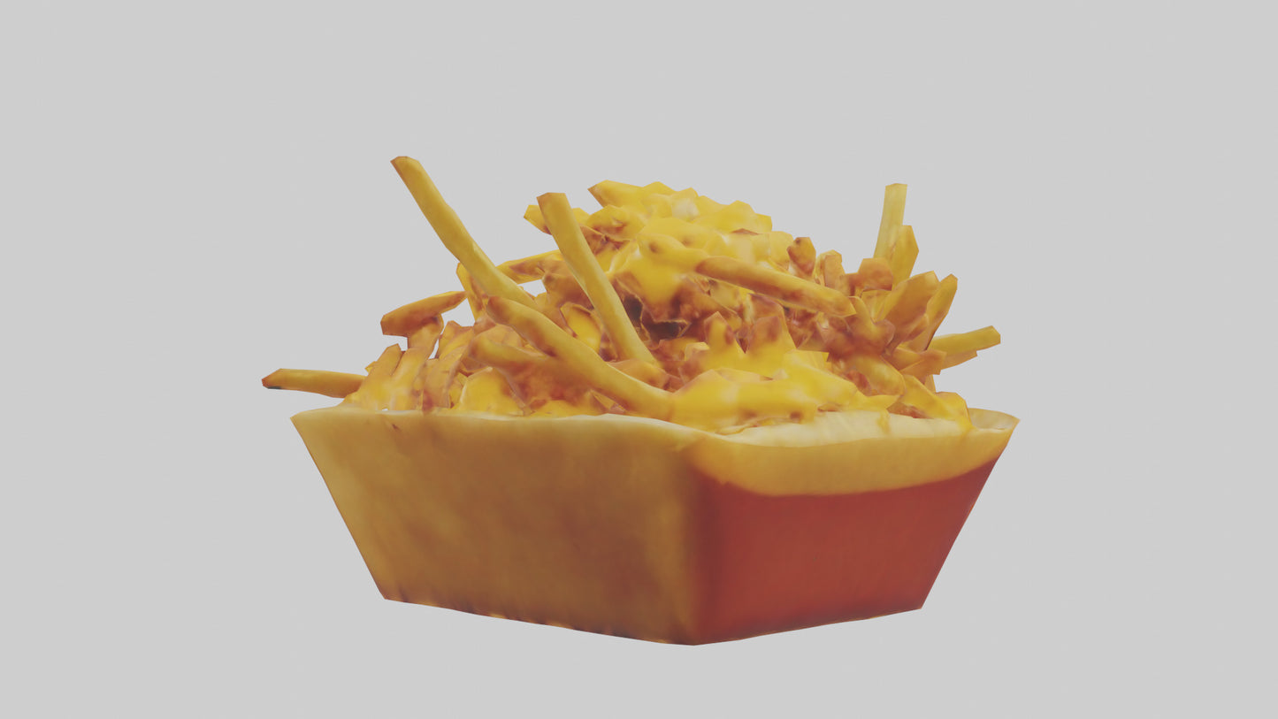 3D model Chili cheese fries model 2 VR / AR / low-poly