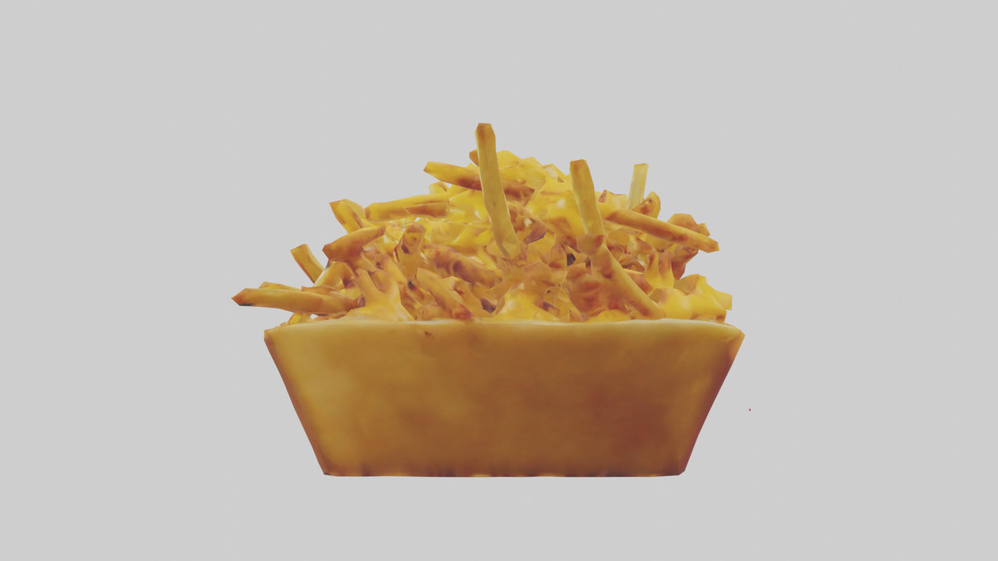 3D model Chili cheese fries model 2 VR / AR / low-poly