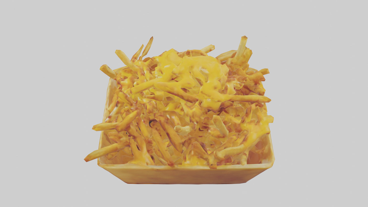 3D model Chili cheese fries model 2 VR / AR / low-poly