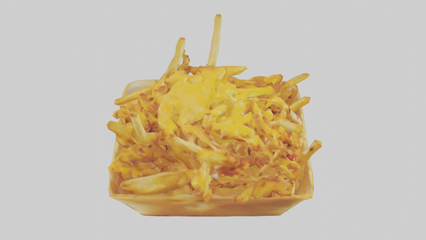 3D model Chili cheese fries model 2 VR / AR / low-poly