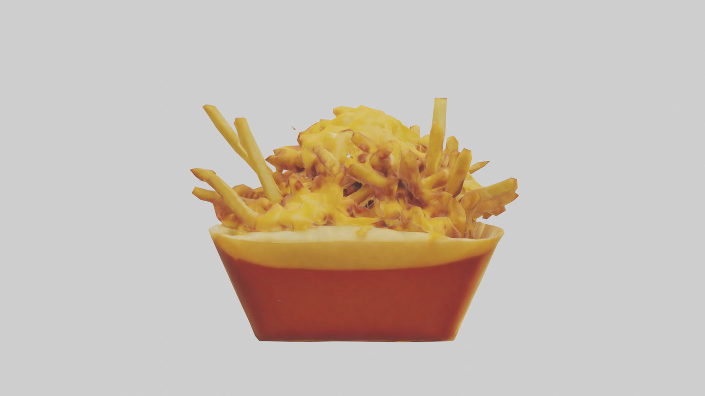 3D model Chili cheese fries model 2 VR / AR / low-poly