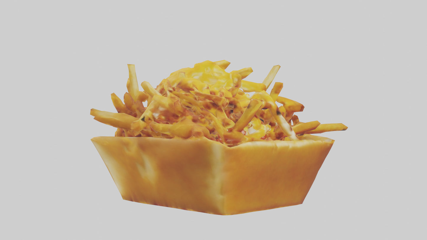 3D model Chili cheese fries model 2 VR / AR / low-poly
