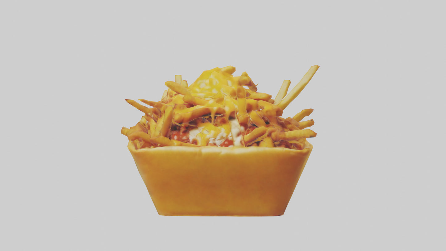 3D model Chili cheese fries model 2 VR / AR / low-poly