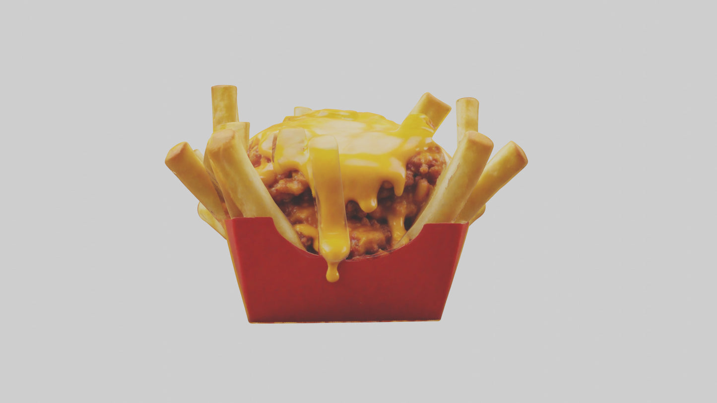 3D model Chili cheese fries model 2 VR / AR / low-poly