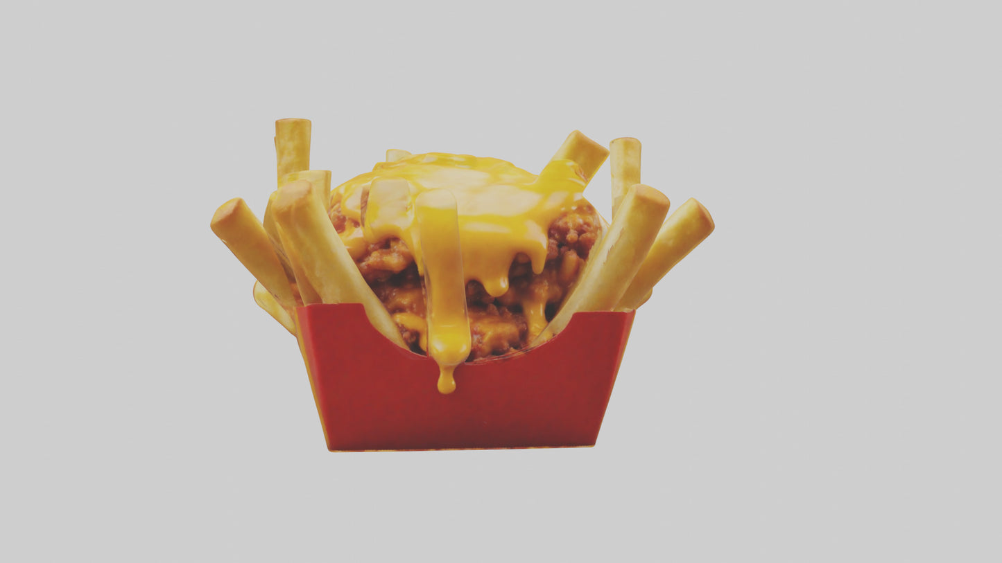 3D model Chili cheese fries model 2 VR / AR / low-poly