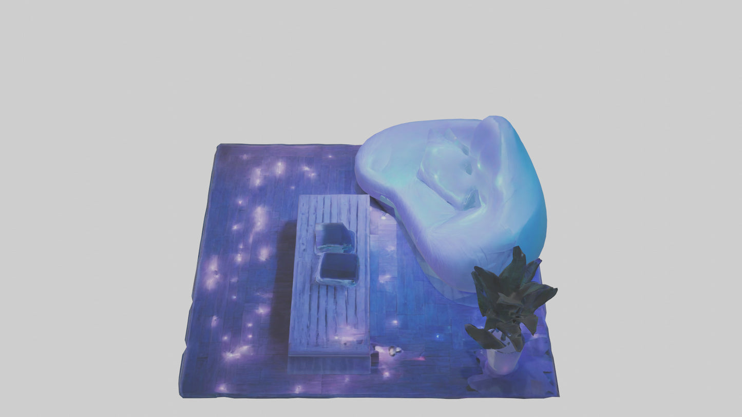 3D model Chill Room VR / AR / low-poly