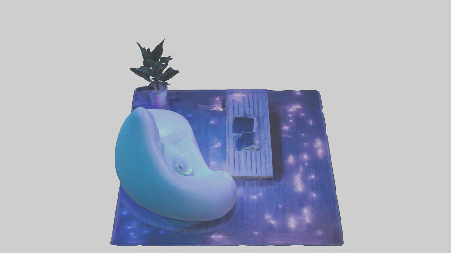 3D model Chill Room VR / AR / low-poly