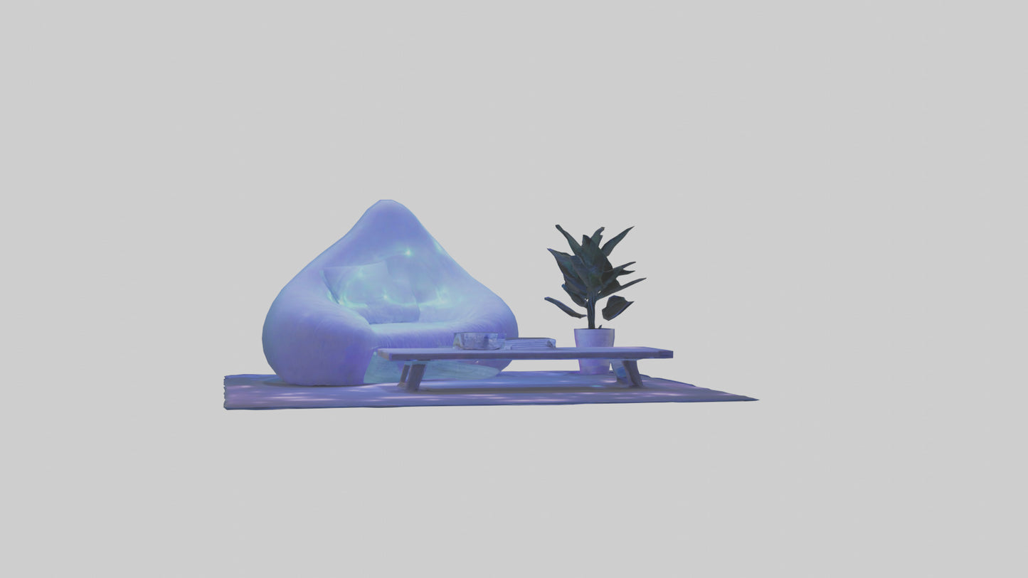 3D model Chill Room VR / AR / low-poly