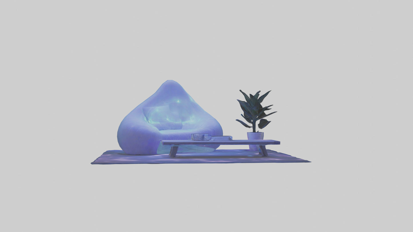 3D model Chill Room VR / AR / low-poly