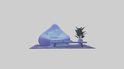 3D model Chill Room VR / AR / low-poly