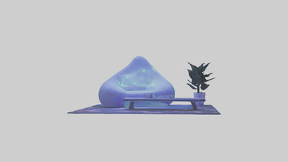 3D model Chill Room VR / AR / low-poly