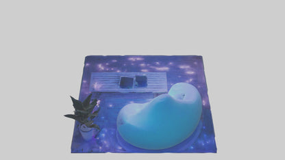 3D model Chill Room VR / AR / low-poly