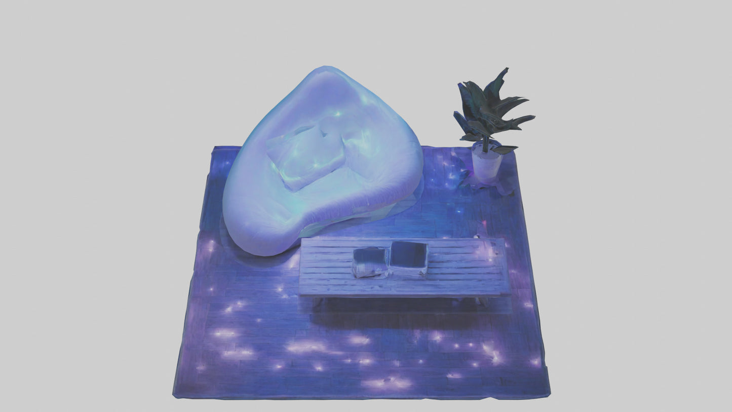 3D model Chill Room VR / AR / low-poly