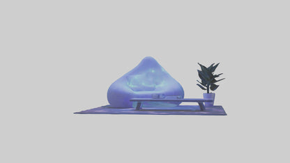 3D model Chill Room VR / AR / low-poly