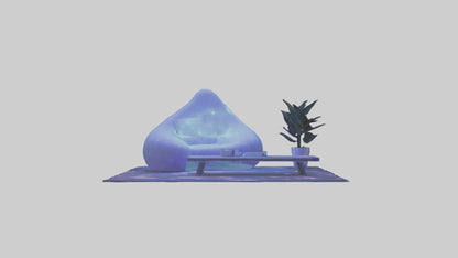 3D model Chill Room VR / AR / low-poly