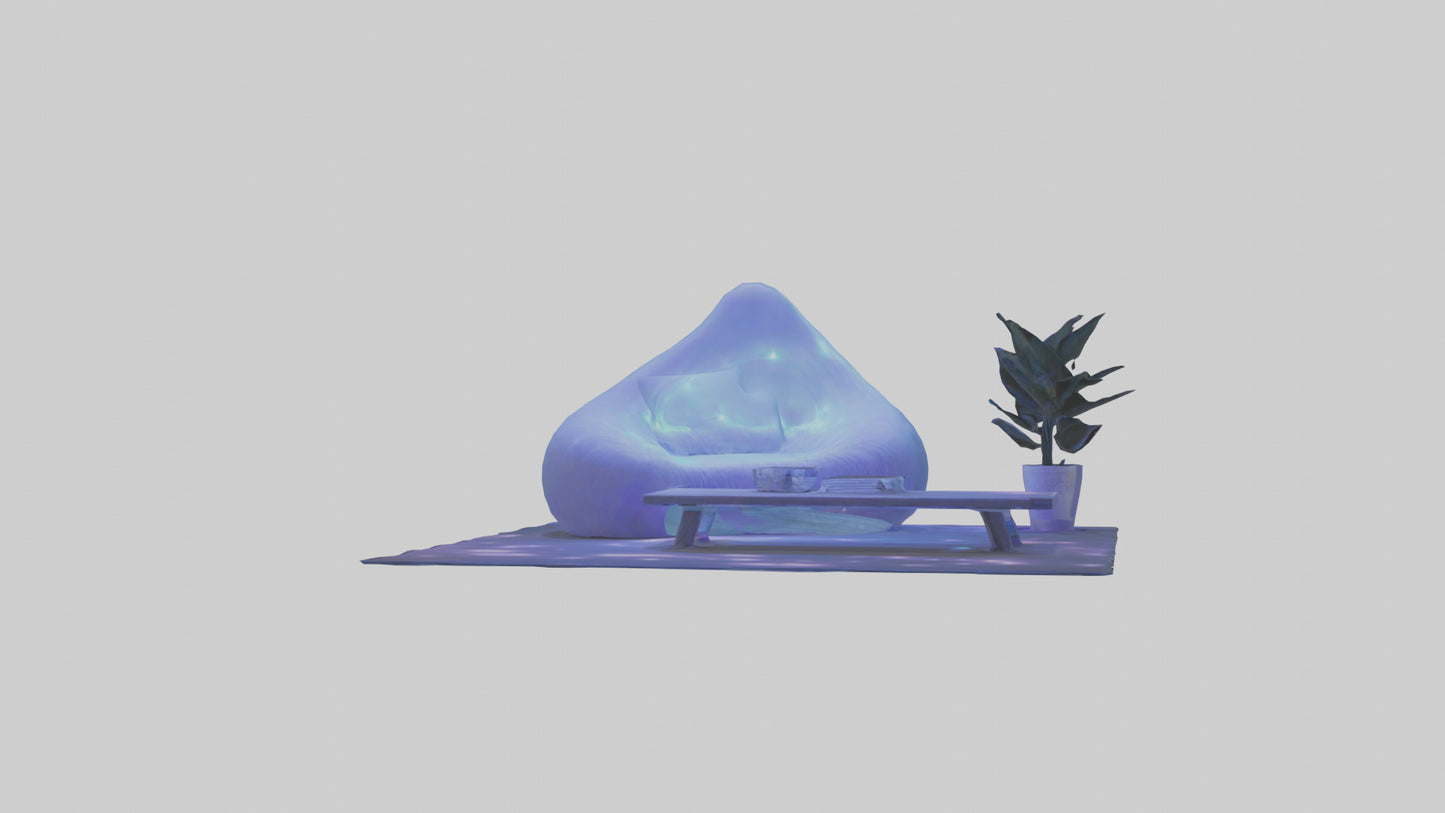 3D model Chill Room VR / AR / low-poly