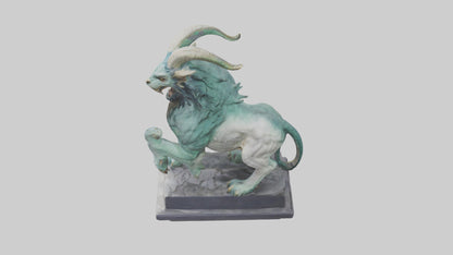 Chimera statue model VR / AR / low-poly