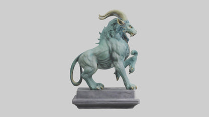 Chimera statue model VR / AR / low-poly