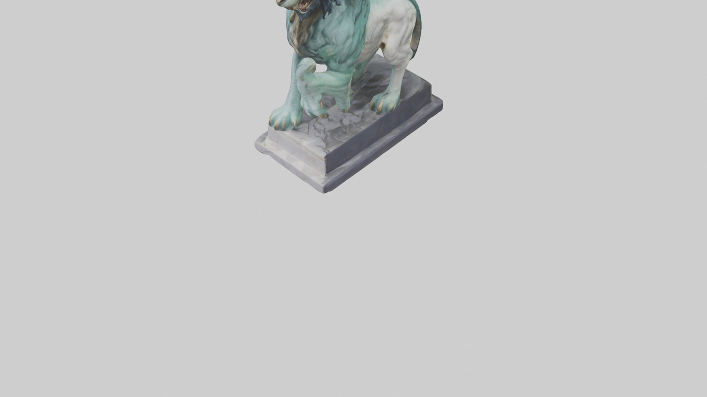 Chimera statue model VR / AR / low-poly