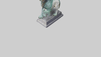 Chimera statue model VR / AR / low-poly