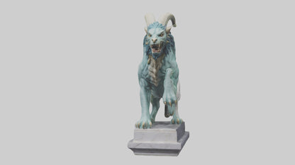 Chimera statue model VR / AR / low-poly