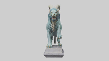 Chimera statue model VR / AR / low-poly