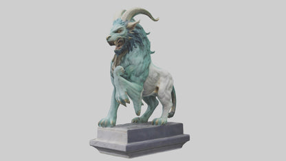 Chimera statue model VR / AR / low-poly
