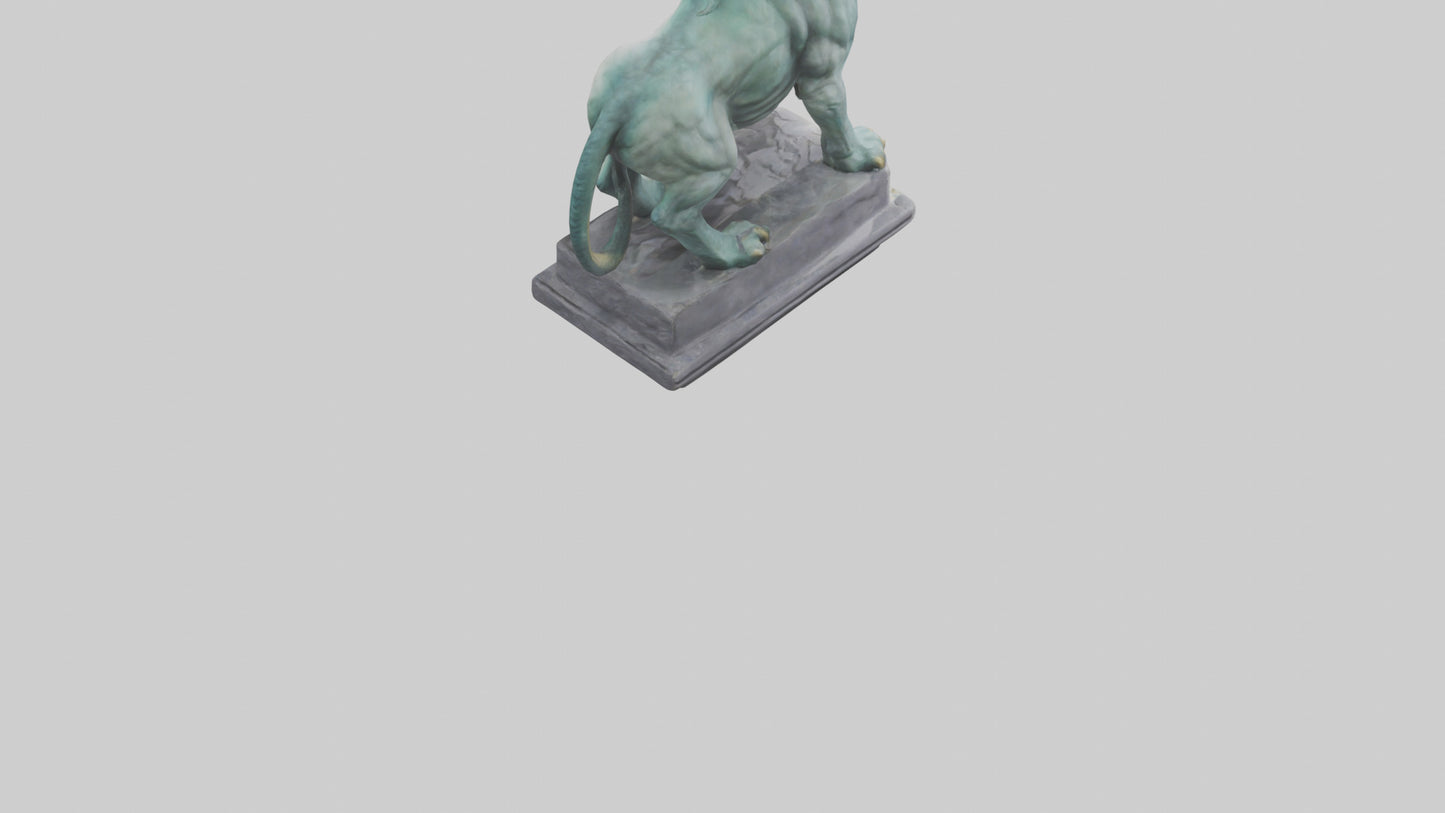 Chimera statue model VR / AR / low-poly