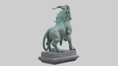 Chimera statue model VR / AR / low-poly