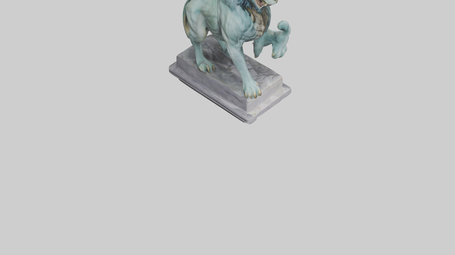 Chimera statue model VR / AR / low-poly