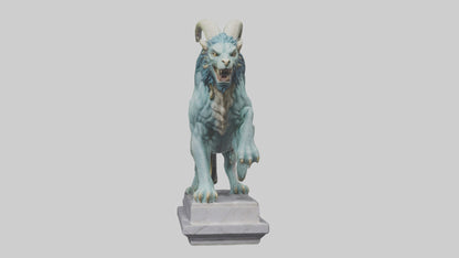 Chimera statue model VR / AR / low-poly
