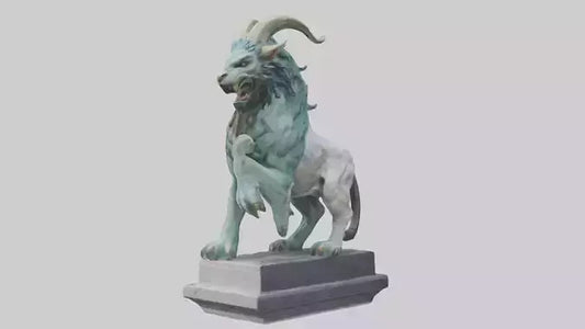 Chimera statue model VR / AR / low-poly