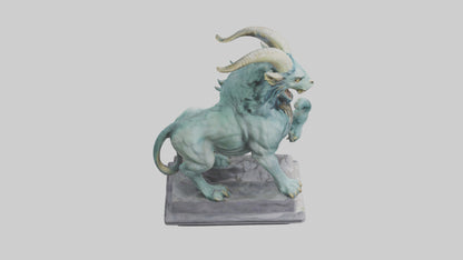 Chimera statue model VR / AR / low-poly