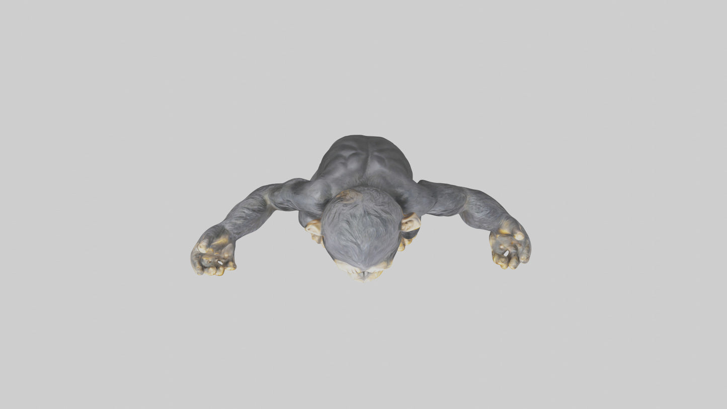 Chimpanzee statue model VR / AR / low-poly