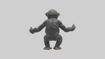 Chimpanzee statue model VR / AR / low-poly