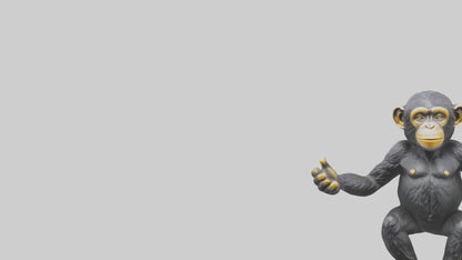 Chimpanzee statue model VR / AR / low-poly
