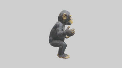 Chimpanzee statue model VR / AR / low-poly