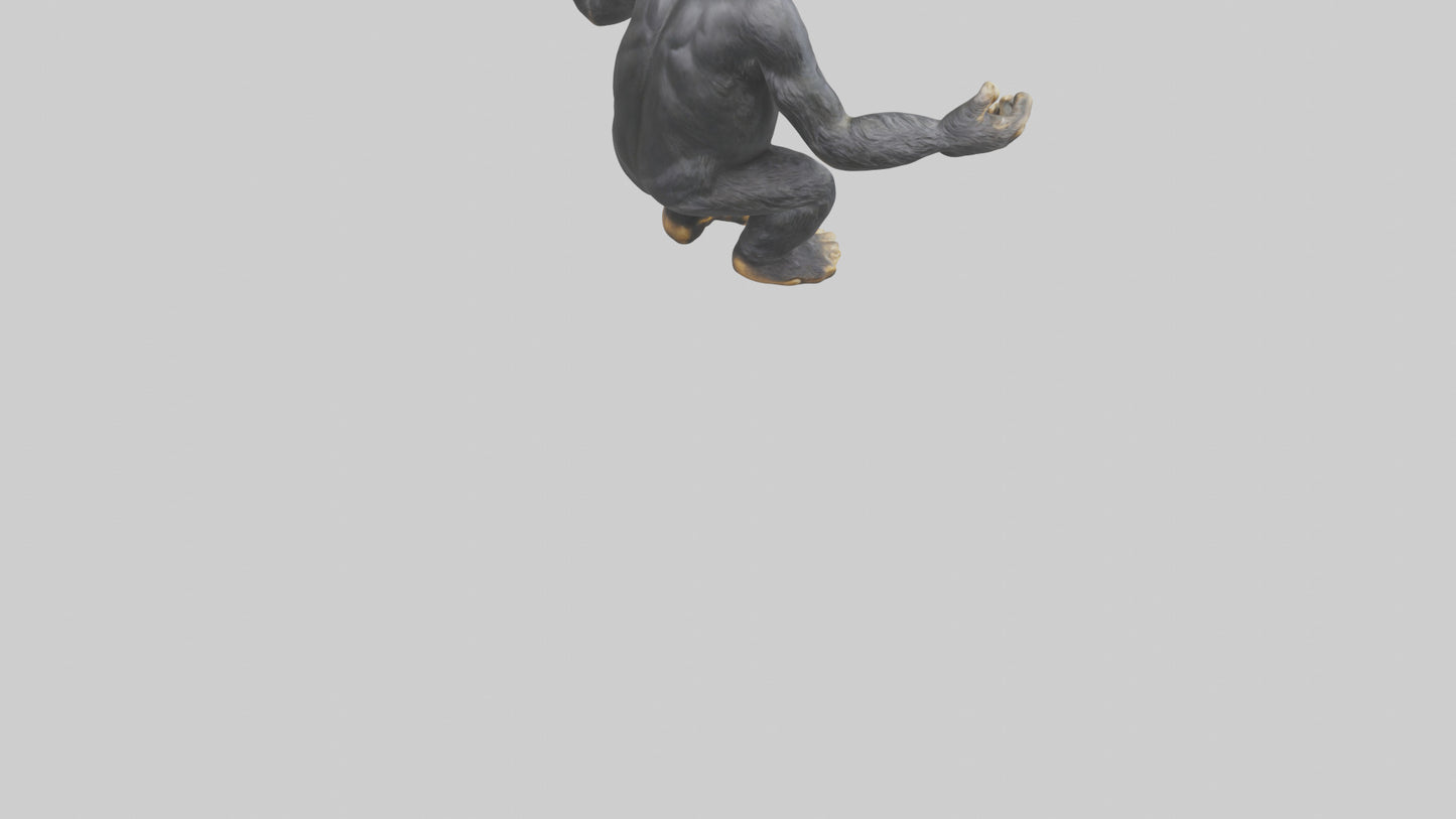 Chimpanzee statue model VR / AR / low-poly