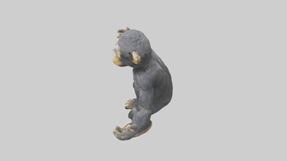 Chimpanzee statue model VR / AR / low-poly