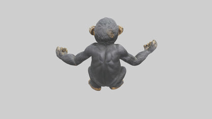 Chimpanzee statue model VR / AR / low-poly