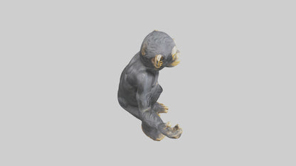 Chimpanzee statue model VR / AR / low-poly