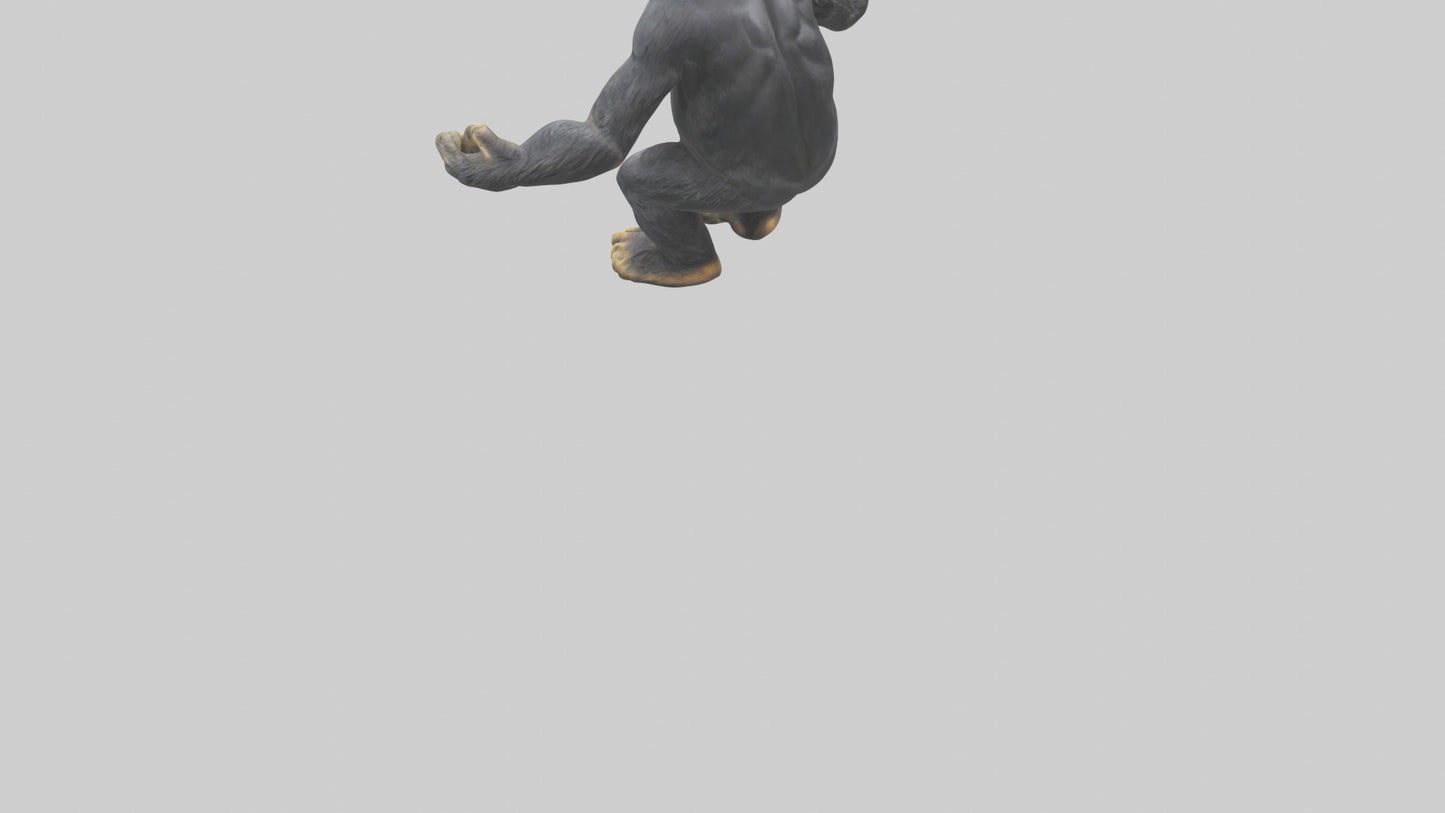 Chimpanzee statue model VR / AR / low-poly