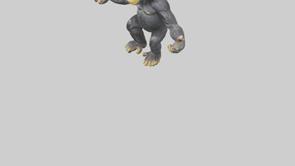 Chimpanzee statue model VR / AR / low-poly