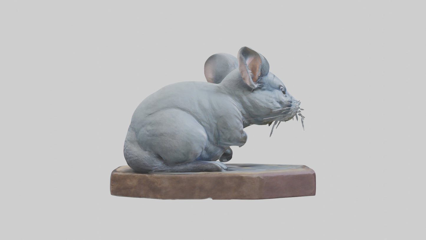 3D model Chinchilla statue model VR / AR / low-poly