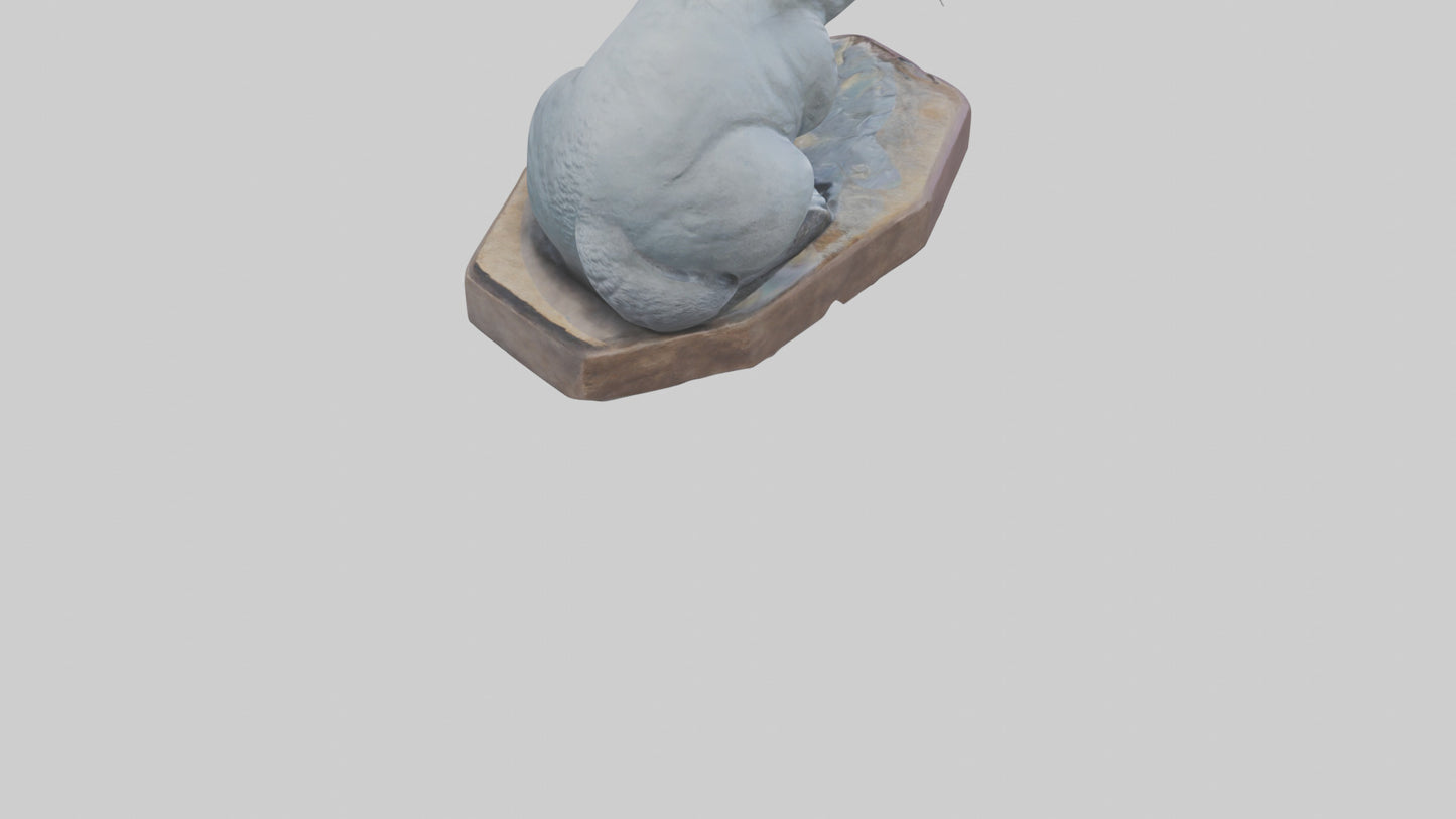 3D model Chinchilla statue model VR / AR / low-poly